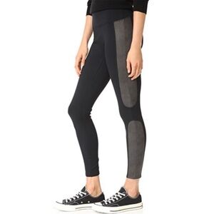 SPANX faux leather panel ponte leggings Size Medium